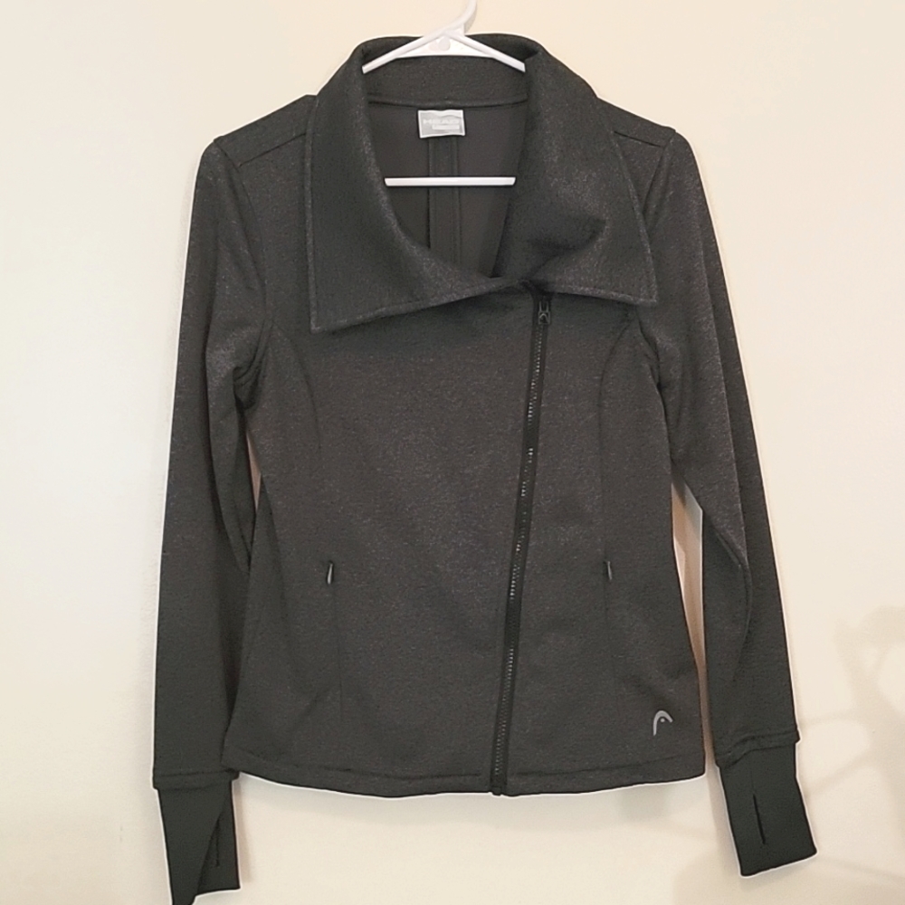 Head Women's full zip Sweatshirt Charcoal S Moto style